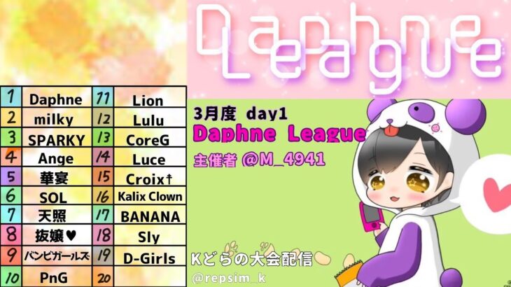 【荒野行動】3月度 Daphne League DAY1