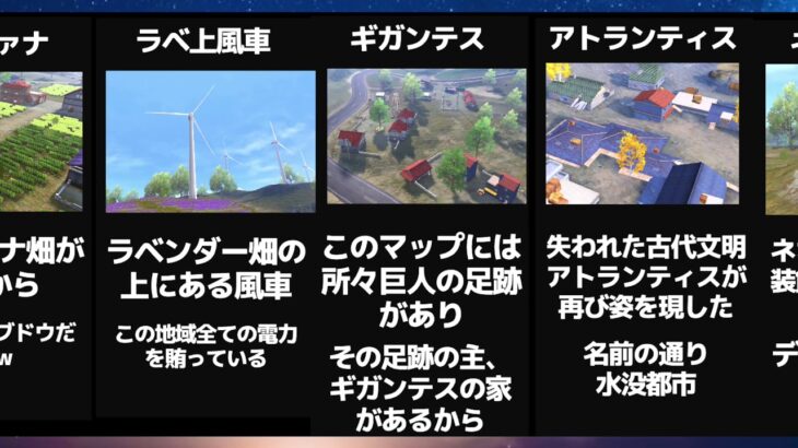 荒野行動の地名に関する裏設定まとめ【荒野行動】【比較】【ランキング】