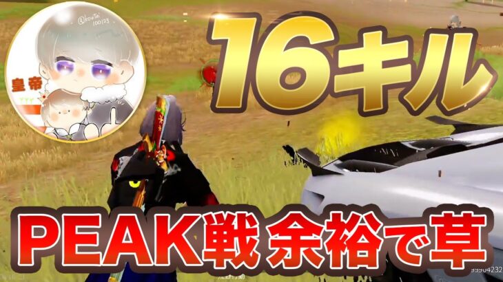 【神回】皇帝のチートプレイ！！１６キル無双！！【荒野行動】