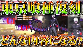 【荒野行動】「東京喰種復刻ガチャ」って「どんな内容」？24日開始のログボもあるからわんちゃん…無料無課金リセマラプロ解説！こうやこうど拡散のため👍お願いします【アプデ最新情報攻略まとめ】