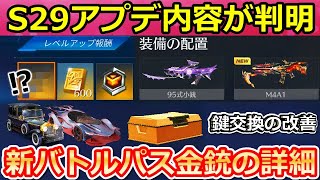 【荒野行動】S29以降の神アプデ判明‼新バトルパス報酬の金銃＆銃器の改善点！他チームと鍵交換廃止の検討・射撃場でスキン変更etc…最新情報・一部実装日未定（バーチャルYouTuber）