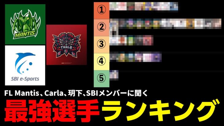 【荒野行動】荒野プロゲーマーに聞く最強選手ランキングpart3