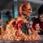 Kaido Dragon vs Oden –  Wood Carving – One Piece [ワンピース]