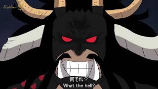 ワンピース 1048話 日本語 ネタバレ   Kaido awaken Logia power before the Giant Punch of GOD NIKA   One Piece 1048