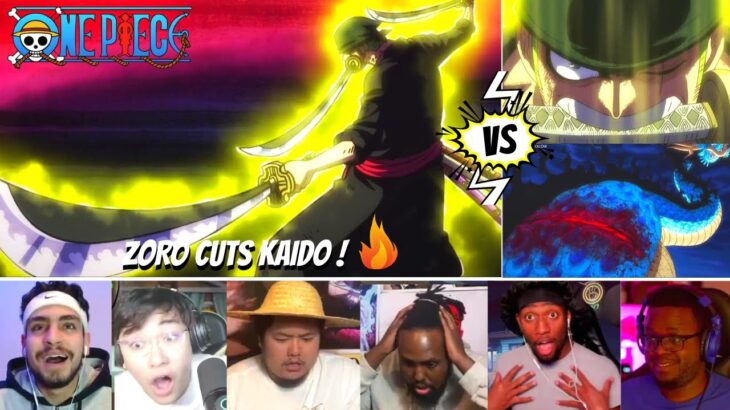 🔥 ZORO CUTS KAIDO 🔥 || One Piece Reaction Mashup Episode 1018