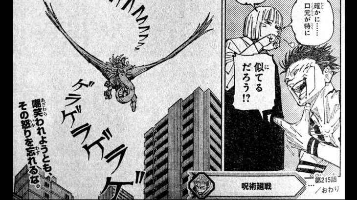 呪術廻戦 215話 ―日本語のフル 100%『Jujutsu Kaisen』最新215話死ぬくれ！