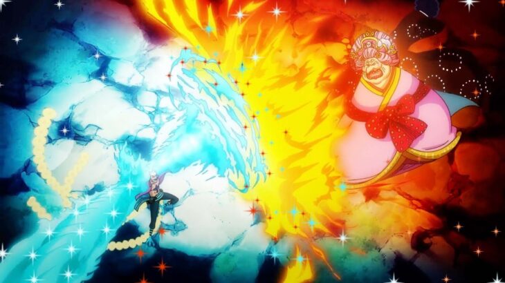マルコは究極の不死鳥炎の力でビッグ・マムを圧倒する, Marco overwhelms Big Mom with the power of the ultimate phoenix flame