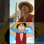 One Piece live-action vs anime #onepiece #netflix #onepieceliveaction #anime #manga #shorts