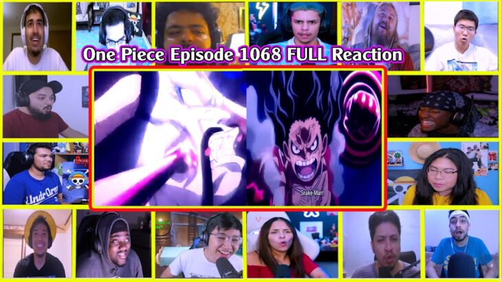 【海外の反応】One Piece Episode 1068 FULL Reaction mashup ワンピース1068リアクション-LUFFY SNAKEMAN VS KAIDO!