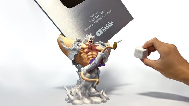 銀の盾をぶん投げるムキムキなニカ(ルフィ ギア5)を粘土で作ってみた ワンピース フィギュア/Sculpting Muscular Nika(Luffy Gear5) ONE PIECE FIGURE