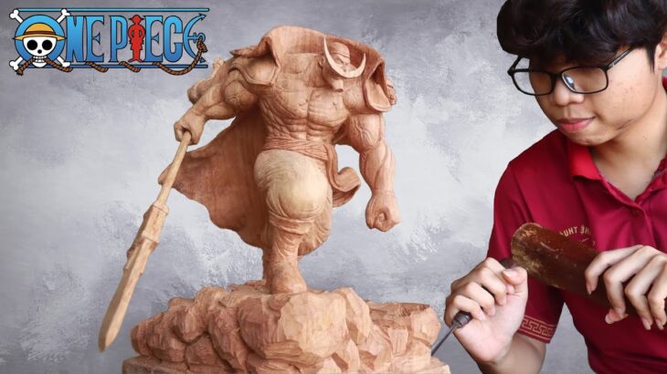 One Piece Wood Carving: Sculpting Whitebeard | One Piece [ ワンピース ]