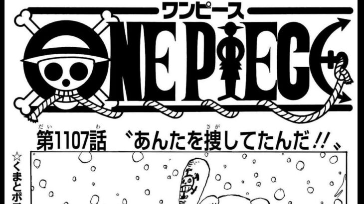 ワンピース 1107話―日本語のフル ネタバレ100%  『One Piece』最新1107話 死ぬくれ！