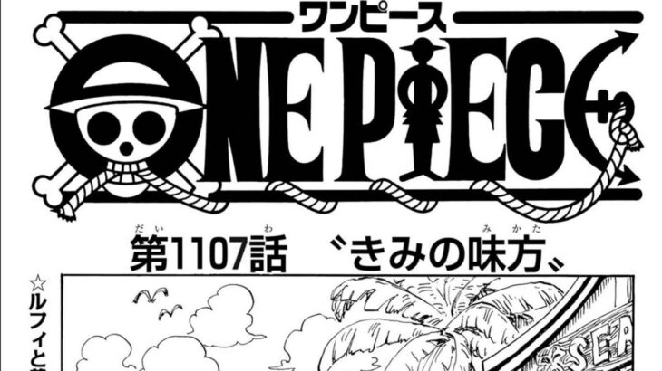 ワンピース 1107話―日本語のフル   ネタバレ100『One Piece』最新1107話 死ぬくれ！