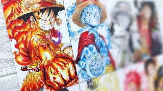Drawing Luffy in Different Devil Fruit Power | One Piece | ワンピース