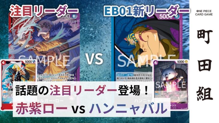 【対戦動画】赤紫ロー vs 青紫ハンニャバル【ワンピースカードゲーム/ONE PIECE CARD GAME】