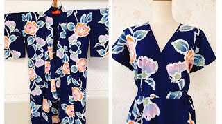 浴衣から作るカシュクールワンピース♪ Make a beautiful dress from a yukata