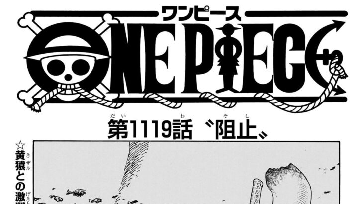 ワンピース 1119話―日本語ネタバレ 『One Piece』最新1119話死ぬくれ！