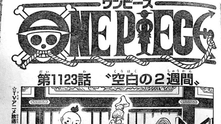 ワンピース 1123話―日本語のフル ネタバレ100%  『One Piece』最新1123話 死ぬくれ！