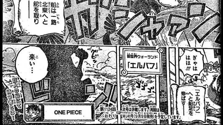 ワンピース 1124話―日本語のフル ネタバレ100%  『One Piece』最新1124話 死ぬくれ！