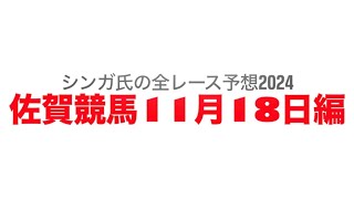 11月18日佐賀競馬【全レース予想】2024サフラン特別