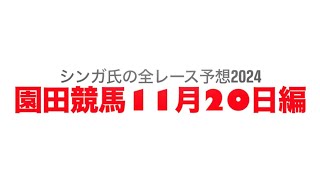 11月20日園田競馬【全レース予想】2024吉川温泉よかたん特別