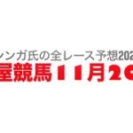 11月20日名古屋競馬【全レース予想】2024くじゃく座特別