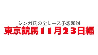 11月23日東京競馬【全レース予想】2024キャピタルS