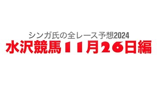 11月26日水沢競馬【全レース予想】2024初冬特別