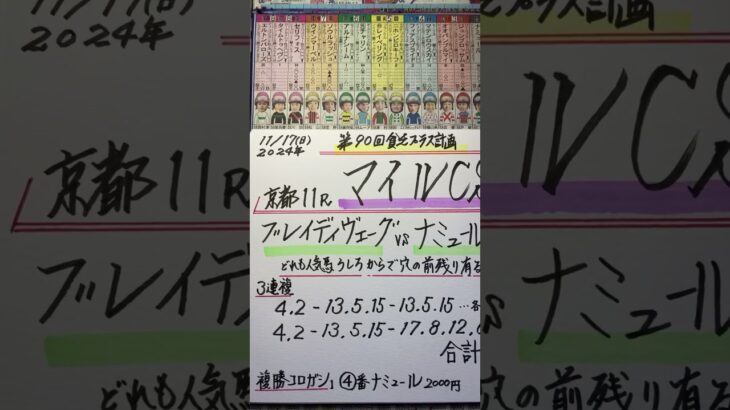 【競馬予想】京都11R マイルチャンピオンシップ🏇軸なら日本馬😃❣️