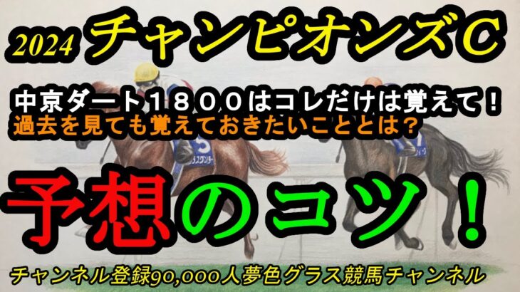 中京ダート1800はコレだけは覚えて！！2024チャンピオンズカップ予想のポイント！