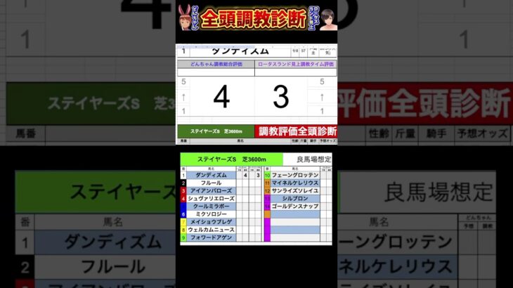 #ステイヤーズステークス2024 #ダンディズム　#フルール　#アイアンバローズ　#競馬予想ハイライト #全頭診断