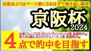 【京阪杯2024】◎前走よりはペース遅くなるはずでポジション取れれば巻き返しある！