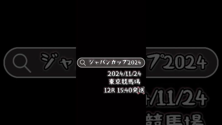 2024/11/24 #ジャパンカップ#東京競馬場#競馬#予想#初心者#馬