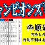 チャンピオンズカップ2024枠順確定！連覇を狙うレモンポップは1枠2番で内にクラウンプライド1枠1番！大外8枠16番にガイアフォースが入りペプチドナイルは2枠4番と面白い枠順になった！