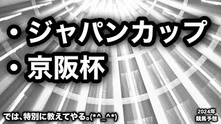 ジャパンカップ2024・京阪杯2024 [競馬予想]