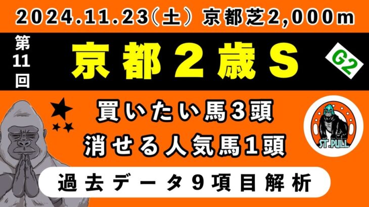 【京都2歳ステークス2024】過去データ9項目解析!!買いたい馬3頭と消せる人気馬1頭について(競馬予想)