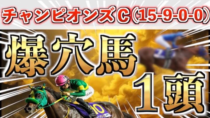 【チャンピオンズC2024】1発『特大万馬券』へ🏆全条件パーフェクトは衝撃のアノ馬◉【競馬予想】