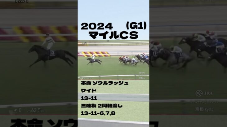 【マイルCS(G1)】”結果発表” #競馬 #競馬予想 #マイルCS #マイルチャンピオンシップ #ナミュール #ソウルラッシュ #ブレイディヴェーグ #チャリン #セリフォス