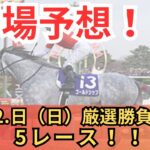 【平場競馬予想】12月22日の厳選競馬予想5レース！