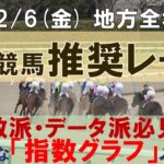 12/6(金) 地方競馬全場から推奨レースを紹介【地方競馬 指数グラフ・予想・攻略】大井競馬、名古屋競馬