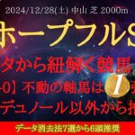 【 データ・消去法 】ホープフルステークス 2024 予想 データから紐解く競馬予想【6-2-0-0】 不動の軸馬は1 強です！クロワデュノール以外から推奨！データ消去法7選【中央競馬予想】