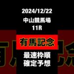 有馬記念　2024 枠順確定　競馬予想 JRA 中山競馬場