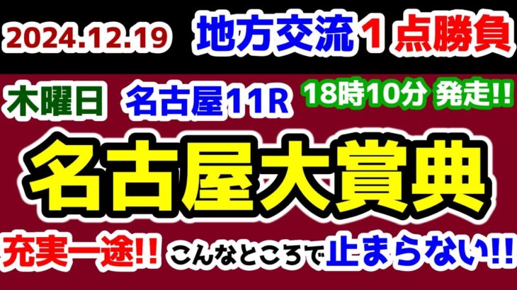 【地方交流１点勝負😤】 充実一途😲 こんなところで止まっていられない😤  名古屋適性バッチリ!!【2024.12.19 名古屋11R 名古屋大賞典 (Jpn3)】