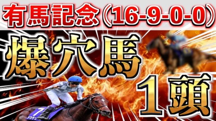 【有馬記念2024】全条件パーフェクト◉想定12番人気の大穴を狙い撃つ！【競馬予想】