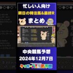 【2024/12/01の中央競馬予想】忙しい人向け！タイガーAIの”特注馬”&”最終レース予想”まとめ！ #競馬 #競馬予想 #中央競馬 #チャンピオンズカップ #ウマ娘