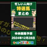 【2024/12/28の中央競馬予想】忙しい人向け！タイガーAIの”特選馬”まとめ！ #競馬 #競馬予想 #中央競馬 #ホープフルステークス #ホープフルS #ウマ娘