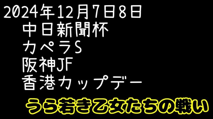 【競馬予想】2024年12月7日8日　阪神JF　香港カップ　他