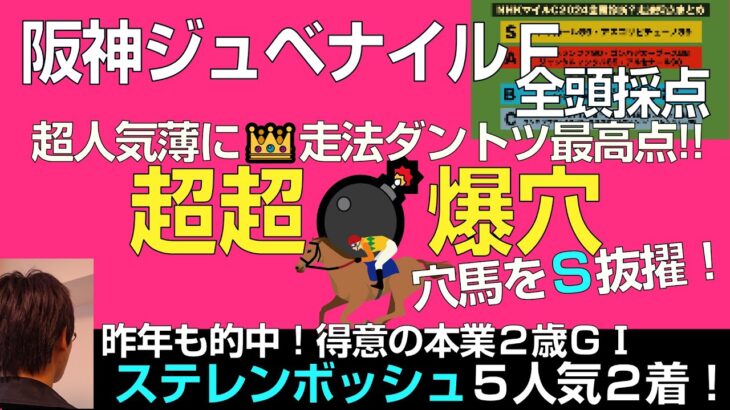 阪神ＪＦ2024超爆穴に走法最高評価！昨年もステレンボッシュ5人2着など得意の2歳G1で大抜擢！