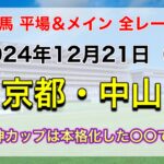 【GⅡ阪神カップ】【競馬全レース予想】【京都・中山】2024年12月21日の平場＆メインの全レースを予想！