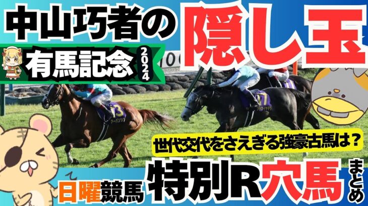 【中央競馬日曜特別R予想】有馬記念超穴馬！中山得意の隠し玉をご紹介他、おすすめ穴馬まとめ【競馬予想2024】